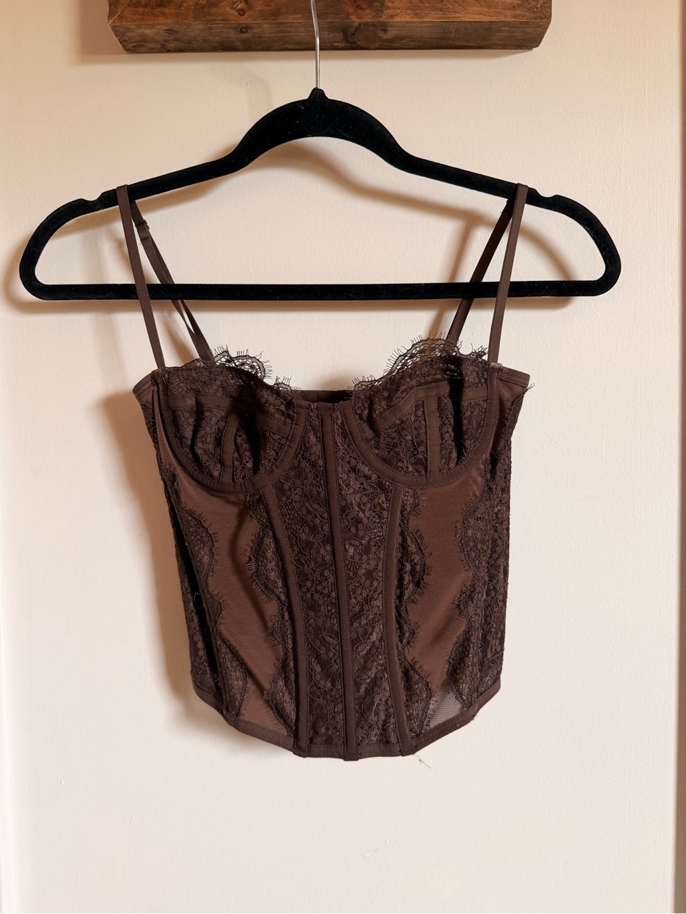 Urban Outfitters Brown Lace Corset Top - Women's Corset Tank